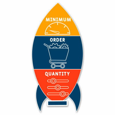 Minimum Order Quantity rocket ship.